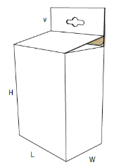 Caja Con Colgador Fondo Auto Armable  0240